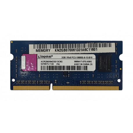 رم لپ تاپ کینگستون Kingston DDR3 PC3 10600 1325Mhz ظرفیت 2 گیگابایت