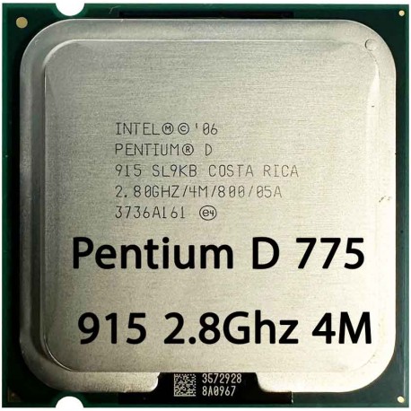 پردازنده مرکزی اینتل سوکت 775 مدل Pentium D 915 2.8Ghz 4M (نو - تری)