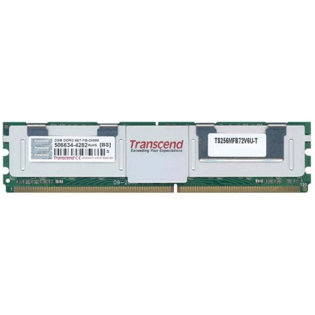 رم Transcend TS256MFB72V6U-T 2GB DDR2 667 FB-DIMM 2Rx8 128Mx8 CL5 1.8V