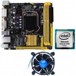 باندل مادربرد ASUS Q87I-PLUS و CPU i3 4330 فن و پنل