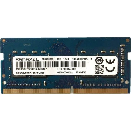رم لپ تاپ رامکسل Ramaxel DDR4 PC4-21300 SODIMM 2666MHz 8GB ظرفیت هشت گیگابایت