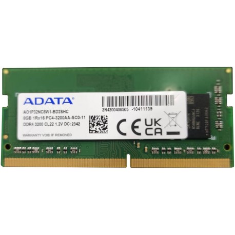 رم لپ تاپ ای دیتا ADATA 8GB DDR4 PC4 3200MHz SODIMM ظرفیت هشت گیگابایت