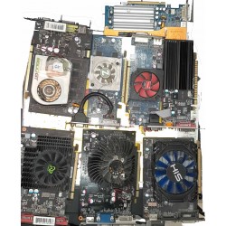 سه عدد کارت گرافیک VGA DVI HDMI TV-OUT PCI-Express مورددار، اوراقی، مشکل دار