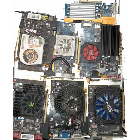 سه عدد کارت گرافیک VGA DVI HDMI TV-OUT PCI-Express مورددار، اوراقی، مشکل دار