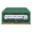 رم لپ تاپ استوک تک کاناله شانزده چیپ SODIMM (laptop) 4GB DDR3 PC3 10600 1333MHz ظرفیت چهار گیگابایت mix brand