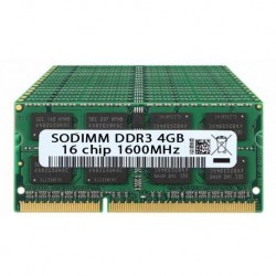 رم لپ تاپ شانزده چیپ SODIMM (laptop) 4GB DDR3 PC3 12800 1600MHz 16 chip ظرفیت چهار گیگابایت mix brand