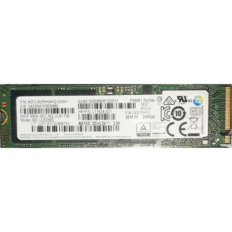 اس اس دی سامسونگ تک شیار کارکرده SAMSUNG SSD 256GB M.2 PM981 NVMe