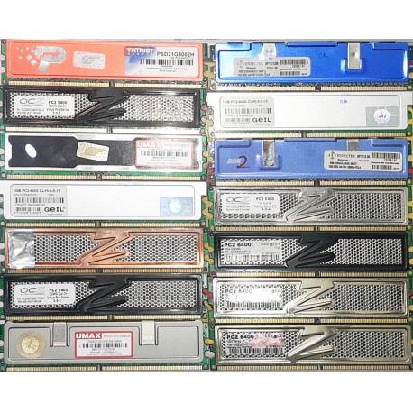 رم کامپیوتر DDR2 1GB 6400 800MHZ heat sink ظرفیت یک گیگابایت هیتسینک دار میکس برند