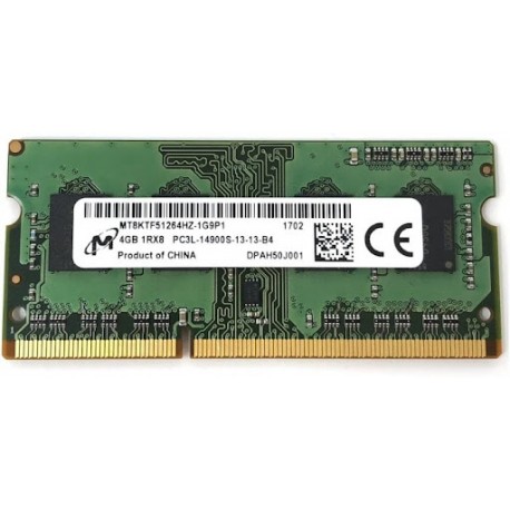 رم لپ تاپ استوک تک کاناله SODIMM 4GB DDR3L 1866 MHz PC3L 14900 ظرفیت چهار گیگابایت mix brand