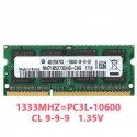 رم لپ تاپ استوک تک کاناله SODIMM 4GB DDR3L 1333MHz PC3L 16chip 10600 چهار گیگابایت mix brand شانزده چیپ
