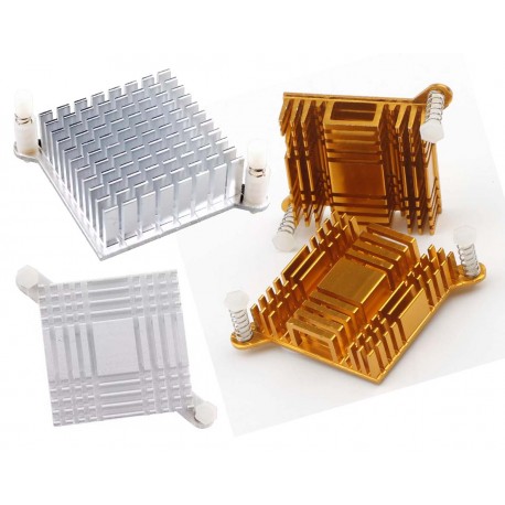 پک سه عددی هیت سینک کوتاه کف صاف 4در4 سانتی heatsink 4cm*4