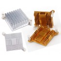 پک چهار عددی هیت سینک کوتاه کف صاف 4در4 سانتی heatsink 4cm*4